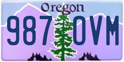 OR license plate 987OVM