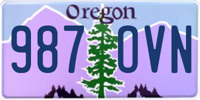 OR license plate 987OVN
