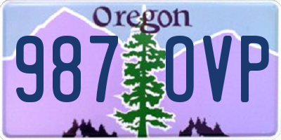 OR license plate 987OVP