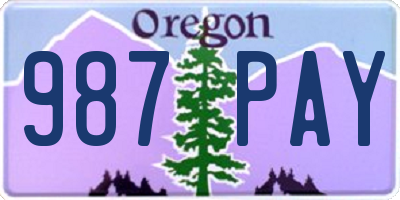 OR license plate 987PAY