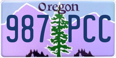 OR license plate 987PCC