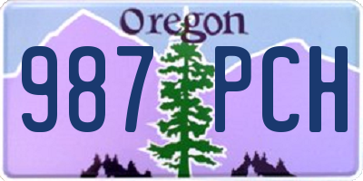 OR license plate 987PCH