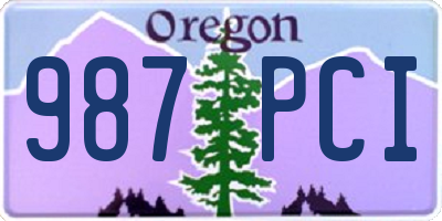 OR license plate 987PCI