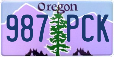 OR license plate 987PCK