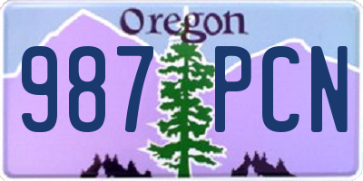 OR license plate 987PCN