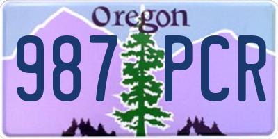 OR license plate 987PCR