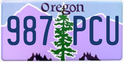 OR license plate 987PCU