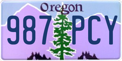 OR license plate 987PCY