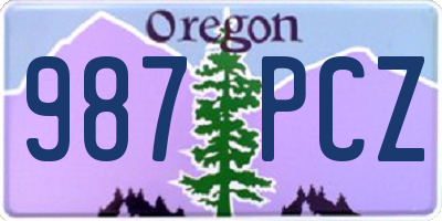 OR license plate 987PCZ