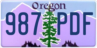 OR license plate 987PDF