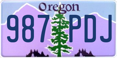 OR license plate 987PDJ