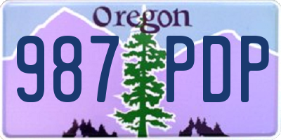 OR license plate 987PDP