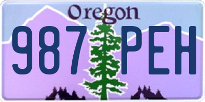 OR license plate 987PEH