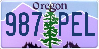OR license plate 987PEL