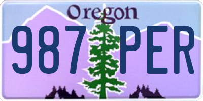 OR license plate 987PER