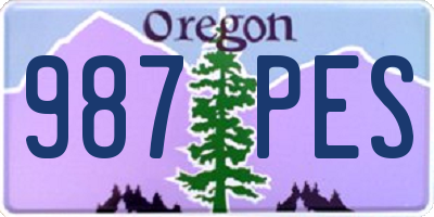 OR license plate 987PES
