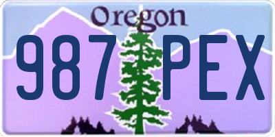OR license plate 987PEX