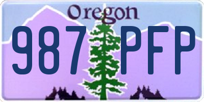 OR license plate 987PFP