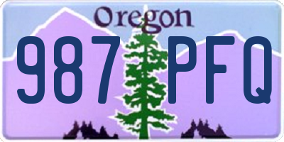 OR license plate 987PFQ
