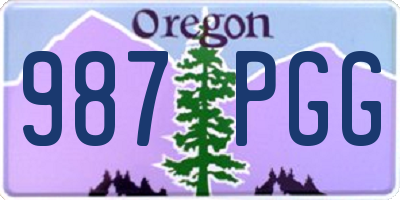 OR license plate 987PGG