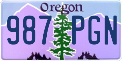 OR license plate 987PGN