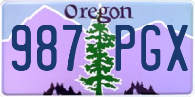 OR license plate 987PGX