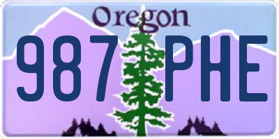 OR license plate 987PHE