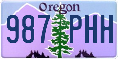 OR license plate 987PHH