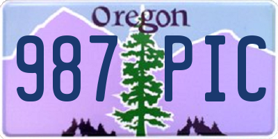 OR license plate 987PIC