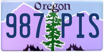 OR license plate 987PIS