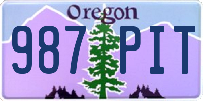 OR license plate 987PIT