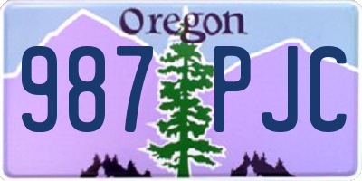 OR license plate 987PJC