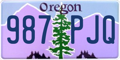 OR license plate 987PJQ