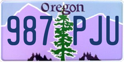 OR license plate 987PJU