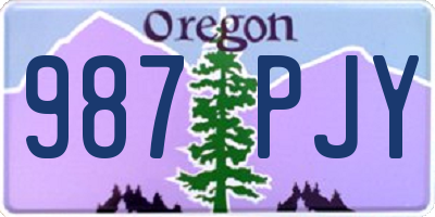 OR license plate 987PJY