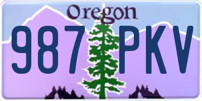 OR license plate 987PKV