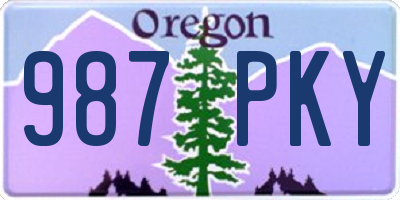 OR license plate 987PKY