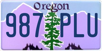 OR license plate 987PLU