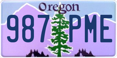 OR license plate 987PME