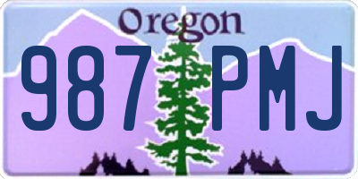 OR license plate 987PMJ