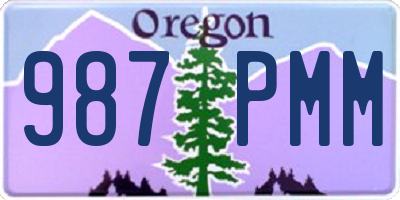 OR license plate 987PMM