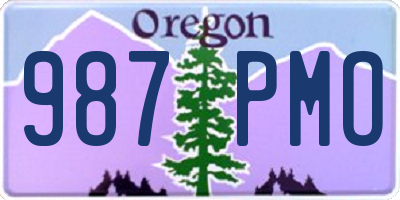 OR license plate 987PMO
