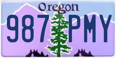 OR license plate 987PMY