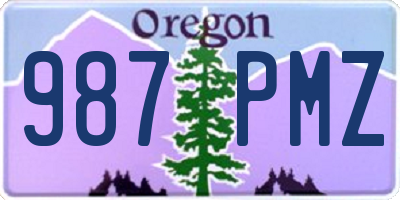 OR license plate 987PMZ