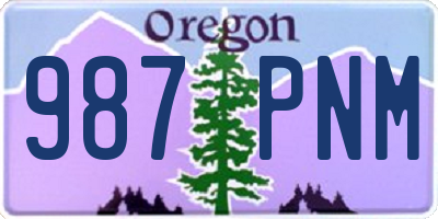 OR license plate 987PNM