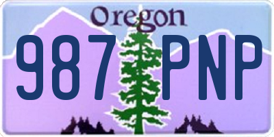 OR license plate 987PNP
