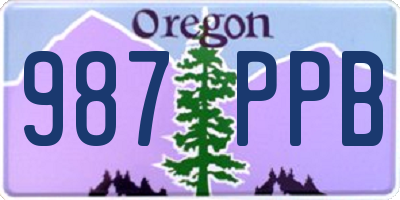 OR license plate 987PPB