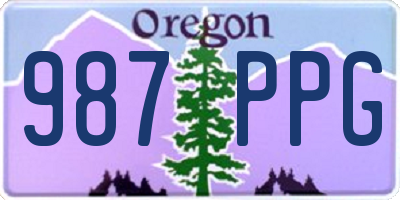 OR license plate 987PPG
