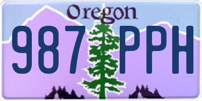 OR license plate 987PPH