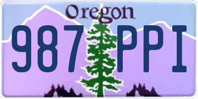 OR license plate 987PPI